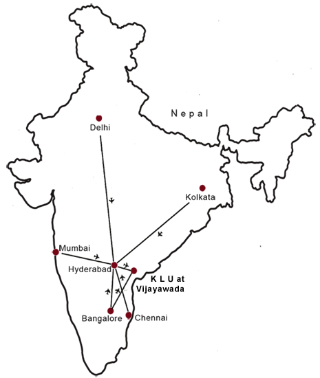 From Major Cities to Vijayawada by Air