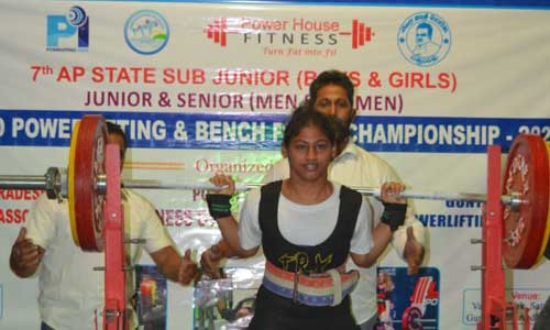 Shaik Sadiya Almas (Regd No: 2000590047-BA-IAS) Secured 3 Gold medals in A.P State Inter District Sub-Junior, Junior, and Senior  (Men and Women) Power Lifting  and Bench press Championship held at Sattenapalli, Guntur on 9-01-2021 and 10-01-2021.