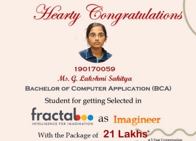 G. Lakshmi Sahitya Achievement - Fractal