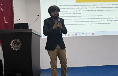 Guest lecture by Dr. Irshan Syed, AFSTI, Guntur Chapter